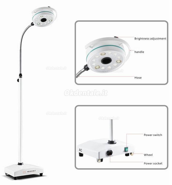 KWS® KD-202D-3 Lampade scialitiche a LED Modello a piedi